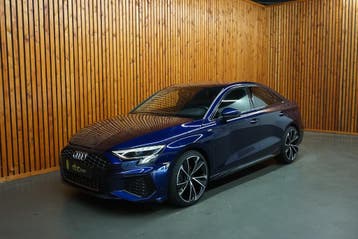 Audi A3 LIMOUSINE  35 TFSI S-EDITION AUTOMAAT Clima NR 025, Dealer onderhouden, Gebruikt, Met garantie (alle), Blauw