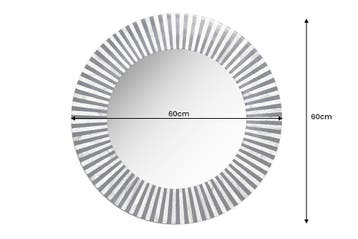 Beeninleg Wandspiegel HARMONY NATURE 60cm Rond Wit Zwart, Huis en Inrichting, Ophalen of Verzenden, Nieuw