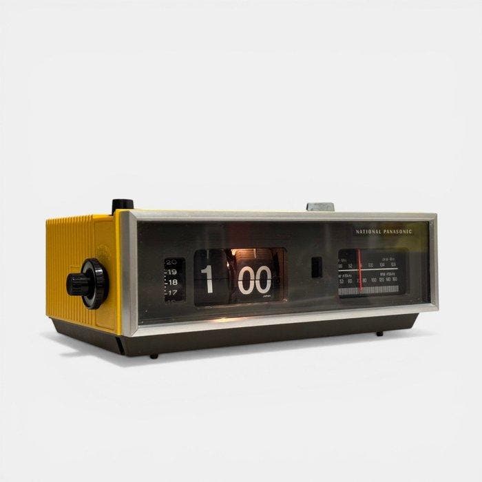 Flip klok - National Panasonic Matsushita Space Age Plastic, Antiek en Kunst, Kunst | Designobjecten