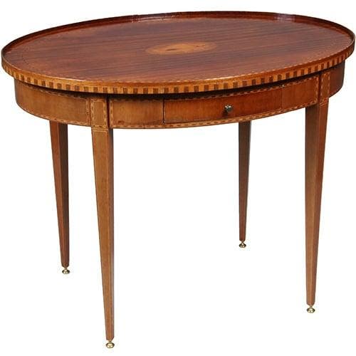Mahonie Louis Seize stijl theetafel ca 1910 eeuw ingelegd me, Antiek en Kunst, Antiek | Meubels | Tafels, Ophalen of Verzenden