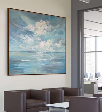 Irina Morisch - Morning light -XXL square seascape artwork-