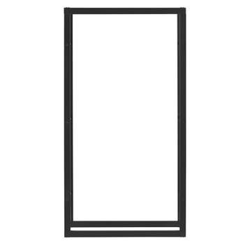 Stalen brandhout rek houtopslag 75x150x25 cm zwart, Verzenden