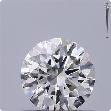 1 pcs Diamant (Natuurlijk) - 0.50 ct - Rond - G - VVS1 -, Nieuw