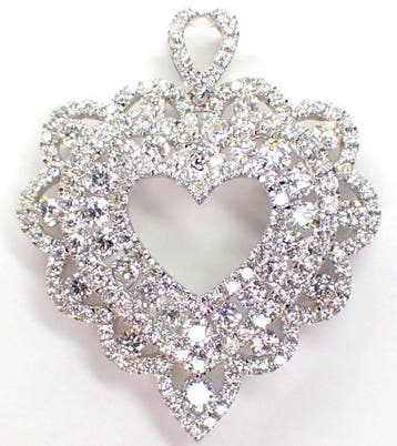 Hanger - 18 karaat Witgoud - 1.72ct. tw. Diamant