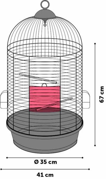 Vogelkooi Sanna 2 – Zwarte Binnenkooi voor Parkieten en K., Verzenden, Nieuw, Metaal, Vogelkooi