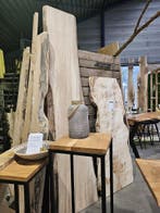 Boomstamplanken | Wandplanken | Eiken planken | Vensterbank, Ophalen of Verzenden, Nieuw, 25 tot 50 mm, Plank
