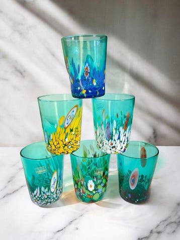 MurArt - MurArt - Drinkset (6) - Glas - Murrine Millefiori
