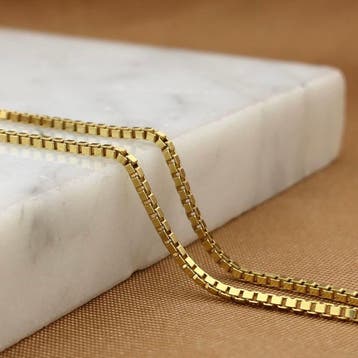 Gouden Venetiaanse schakelketting, Ophalen of Verzenden, Gebruikt, Goud, Goud