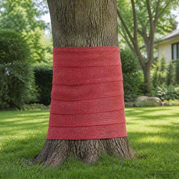 vidaXL Jute Rol 200 x 2500 cm Rood, Verzenden, Nieuw