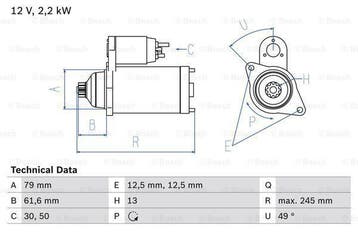 Startmotor / Starter AUDI A3 (2.0 TDI,2.0 TDI quattro), Ophalen of Verzenden, Nieuw