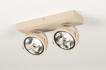 Rietveld Spots - Beige, Zand - Aluminium, Huis en Inrichting, Lampen | Hanglampen, Verzenden, Nieuw