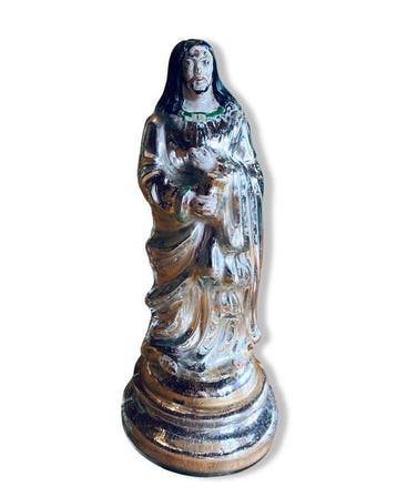 Beeldje - Gesù Cristo benedicente - 20 cm - geblazen glas