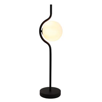 Moderne tafellamp zwart, Merel, met schakelaar, Nieuw, Ophalen of Verzenden, Glas, Modern