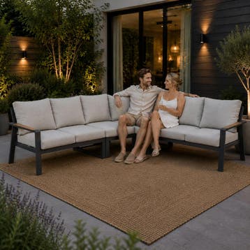 Lola hoek loungeset 4-delig aluminium antraciet, Tuin en Terras, Ophalen of Verzenden, Nieuw, Aluminium