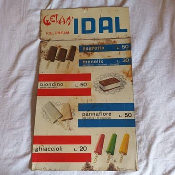 Metalgraf - Gelati Idal - Emaille bord - dunne metaalplaat