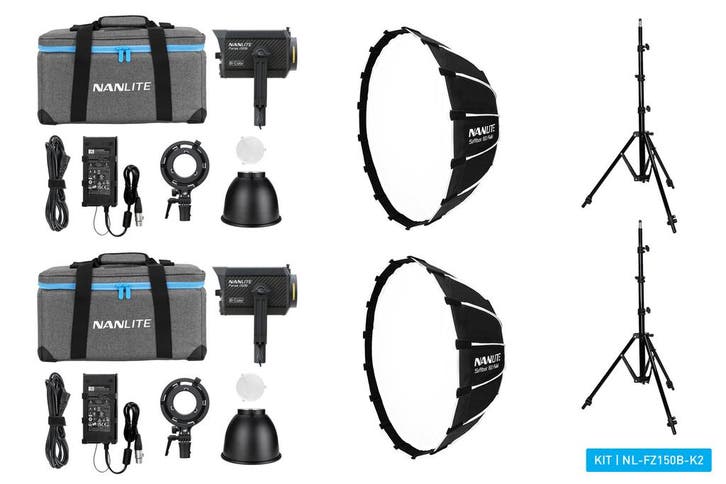 Nanlite Forza 150B Bi-Colour LED Dual Kit, Audio, Tv en Foto, Fotografie | Fotostudio en Toebehoren, Overige typen, Nieuw, Ophalen of Verzenden