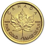 Canada. 2015 1/20 oz $1 CAD Canadian Gold Maple Leaf Coin