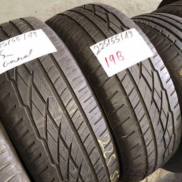 2 x General 225-55-19 Zomerbanden 5mm, 19 inch, Gebruikt, Ophalen of Verzenden, Band(en)