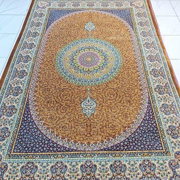 Premium Zijden Tabriz Tapijt - Handafgewerkt - Hoogste, Nieuw