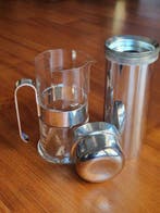 PM - Cocktailshaker (2) - Verzilverd messing, Kristal -, Antiek en Kunst