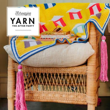Haakpatroon Deken Beach Huts Blanket met kwastjes & tapest, Ophalen of Verzenden, Nieuw