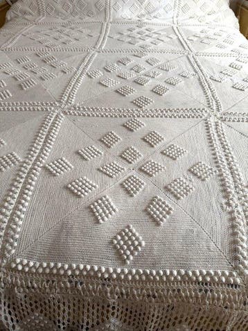 Bedsprei - 170 cm - 162 cm - Haakwerk - Handgemaakt