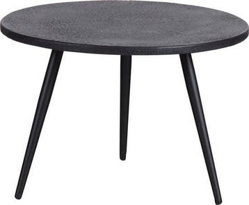 WOOOD Suze Bijzettafels - Hout/metaal - Zwart - Set van 2, Verzenden, Nieuw