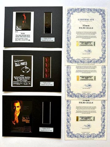The Godfather – Extremely rare Trilogy Set of 3 Mounted 35mm, Nieuw
