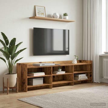 vidaXL TV-kast 168 x 33 x 47 cm Oud hout Bewerkt hout, Minder dan 50 cm, Verzenden, Nieuw, Minder dan 100 cm
