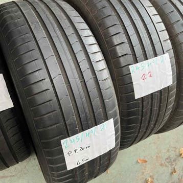 2 x Pirelli PZero 245-40-21 Zomerbanden 6,5mm, Band(en), Personenwagen, Zomerbanden, Gebruikt