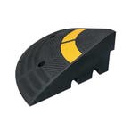 Drempelhulp Eindstuk Rubber 360x150x360 mm Zwart/Geel, Verzenden