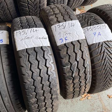 2 x Steel Radial 175-80-14 C Zomerbanden 8mm, 14 inch, 175 mm, Ophalen of Verzenden, Band(en)
