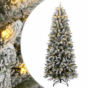 vidaXL Kunstkerstboom met 300 LEDs en sneeuw 180 cm, Diversen, Verzenden, Nieuw