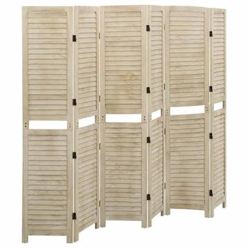 vidaXL Kamerscherm met 6 panelen 210x165 cm massief, Verzenden, Nieuw