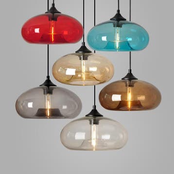Industriële Glazen Hanglamp, Verzenden, Nieuw