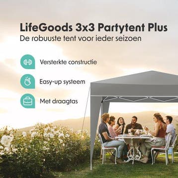 2dekans | LifeGoods Partytent - Paviljoen - Easy Up -, Caravans en Kamperen, Ophalen of Verzenden, Zo goed als nieuw