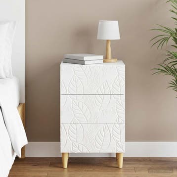 vidaXL Nachtkastje Hoogglans Wit 43 x 39,5 x 66,5 cm Bewerkt, Huis en Inrichting, Slaapkamer | Nachtkastjes, Minder dan 45 cm