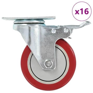 vidaXL Zwenkwielen 16 st 100 mm, Verzenden