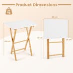 LIVSK Opvouwbare Bijzettafels - Set van 2 - Lichtgewicht Bam, Verzenden, Nieuw