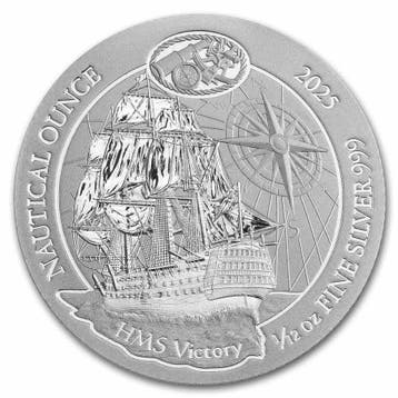Rwanda / Ruanda Nautical HMS Victory 1/12 oz 2025 (folie), Verzenden, Overige landen, Losse munt, Zilver