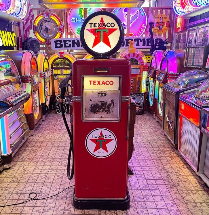 Originele Vintage Bowser Model 585 Benzinepomp Texaco Thema, Verzamelen, Automaten | Overige, Ophalen