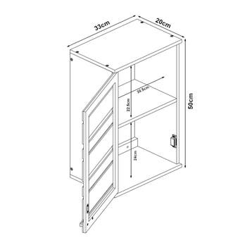 Badkamerkast Epind wandkast bamboe 50x33x20 cm naturel [en.c, Verzenden, Nieuw