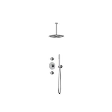Thermostatische inbouw regendouche chroom drie-knops midden, Verzenden, Nieuw