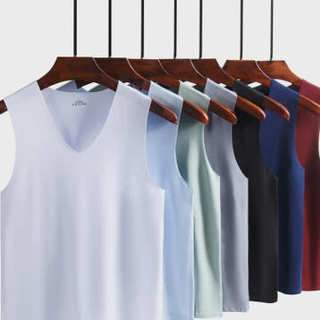 Heren IJszijde Tanktop: Ademend, Slim Fit en Mouwloos Zomerh, Verzenden, Nieuw