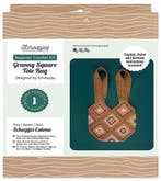 Scheepjes Granny Square Tote Bag - Bruin met kleur - Haakk, Ophalen of Verzenden, Nieuw