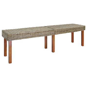 vidaXL Bank Naturel 160 x 35 x 45 cm Massief Mango Hout, Verzenden, Nieuw, Hout