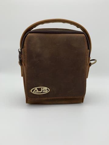 Handtas bruin leren crossbody bag 100% leer, Ophalen of Verzenden, Nieuw