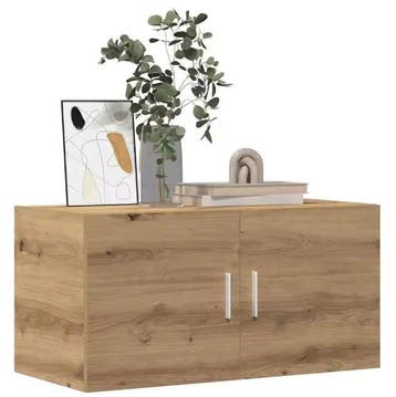 Moderne Houten Wandkast met 2 Deuren in Eikenlook, Huis en Inrichting, Kasten | Kledingkasten, Verzenden, Nieuw