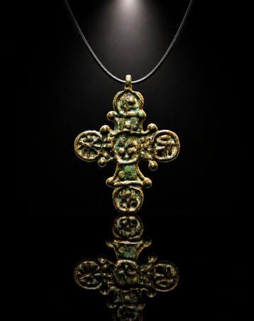 Middeleeuws Byzantijns Het Kruis van de Vier Evangelisten