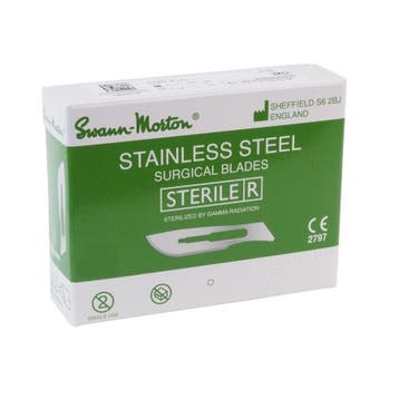 Scalpelmesjes Swann Morton RVS 100 stuk, Verzenden, Nieuw